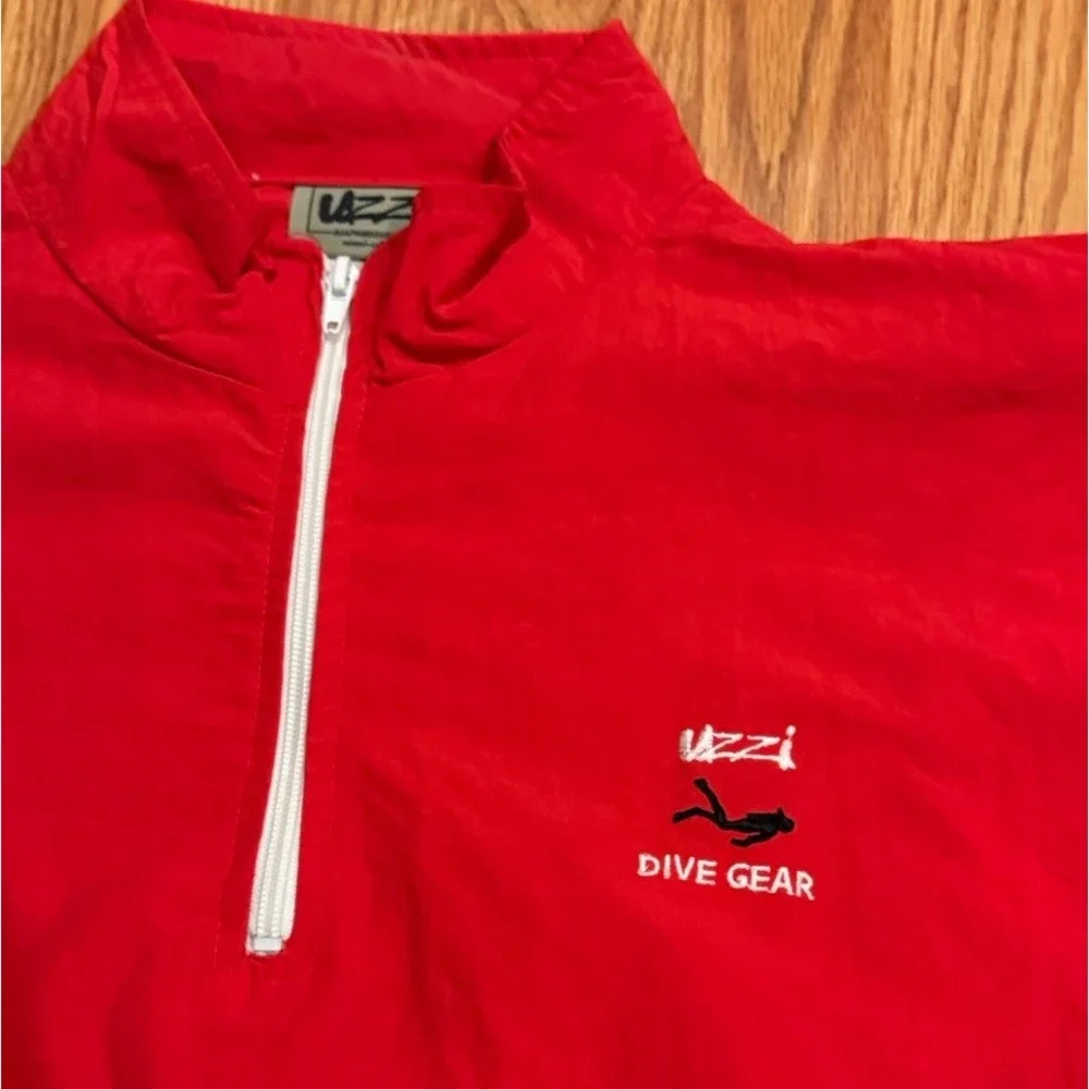 Uzzi Dive Gear Flag Windbreaker Jacket Size L/XL Surf New With Tags 80s 90s